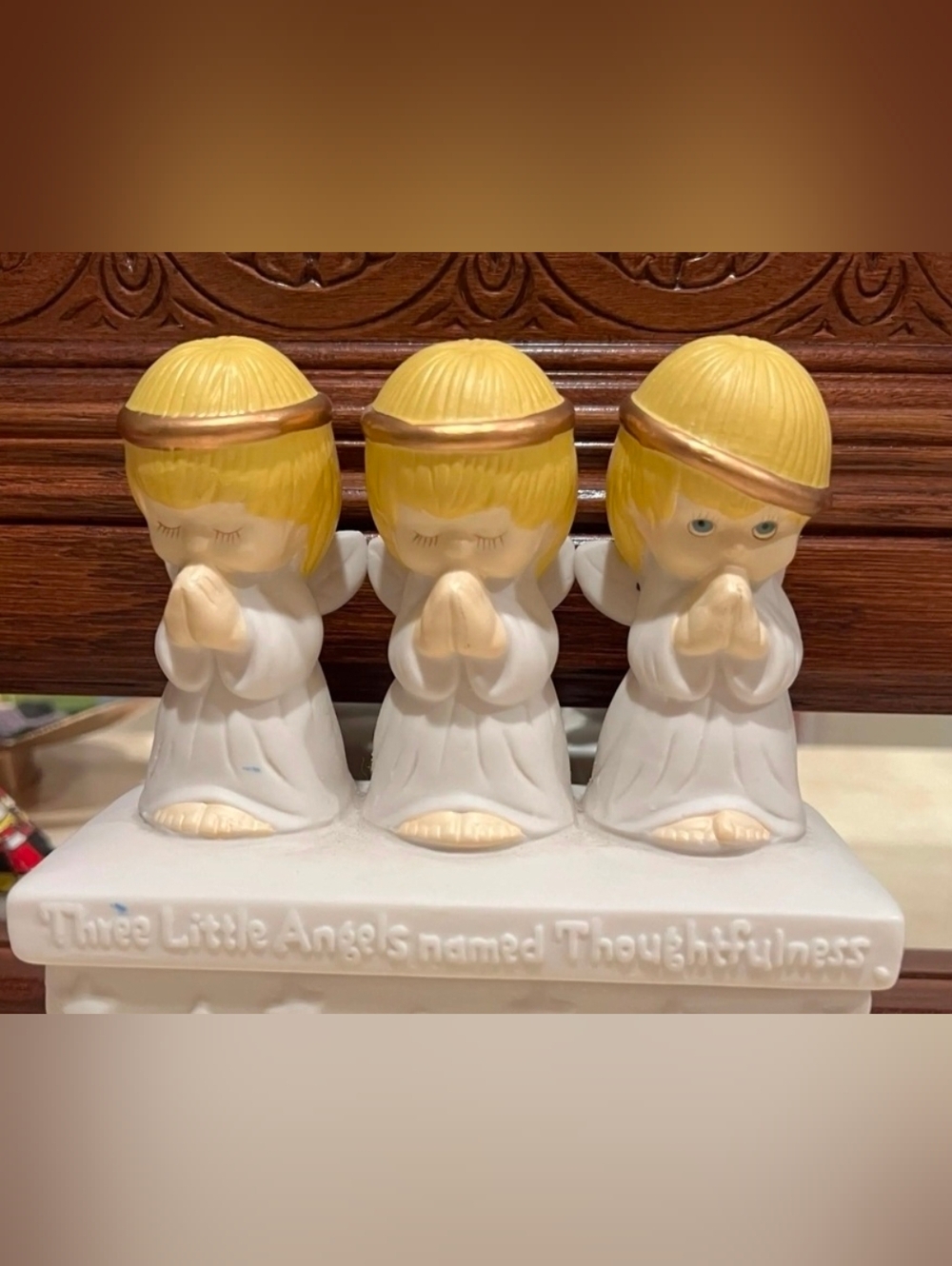 Vintage Hallmark 3 Angels Replacement Top